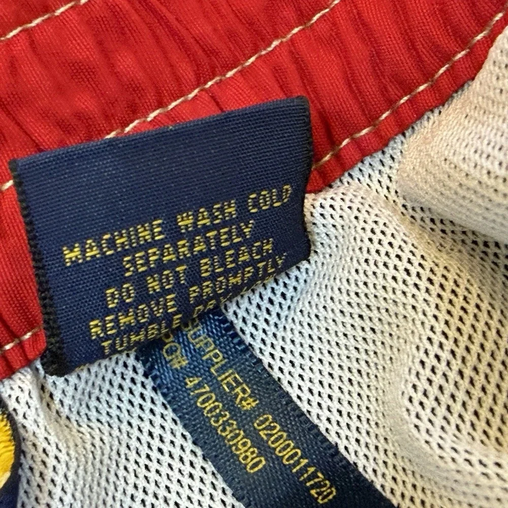Polo Ralph‎ Lauren Swim Trunks Mens Sz Large Black Cargo Pocket Preppy READ